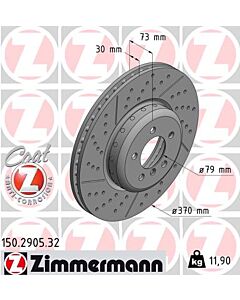 ZIMMERMANN 150290532 DISCO FRENO