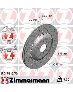 ZIMMERMANN 150291070 DISCO FRENO