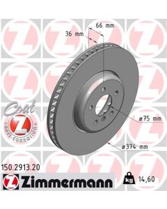 ZIMMERMANN 150291320 DISCO FRENO