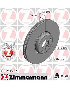 ZIMMERMANN 150291532 DISCO FRENO
