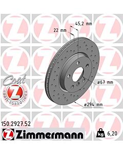 ZIMMERMANN 150292752 DISCO FRENO