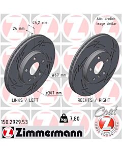 ZIMMERMANN 150292953 DISCO FRENO