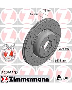 ZIMMERMANN 150293532 DISCO FRENO