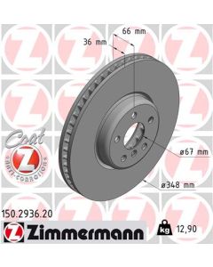 ZIMMERMANN 150293620 DISCO FRENO