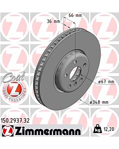 ZIMMERMANN 150293732 DISCO FRENO