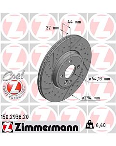 ZIMMERMANN 150293820 DISCO FRENO