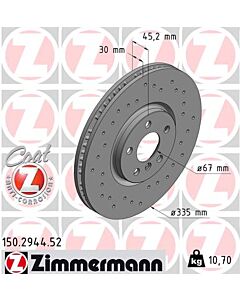 ZIMMERMANN 150294452 DISCO FRENO