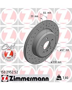 ZIMMERMANN 150295252 DISCO FRENO