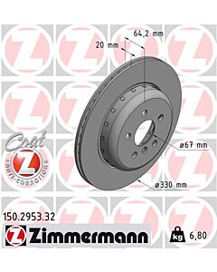 ZIMMERMANN 150295332 DISCO FRENO
