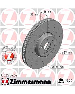 ZIMMERMANN 150295452 DISCO FRENO