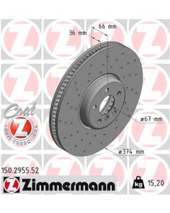 ZIMMERMANN 150295552 DISCO FRENO