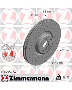 ZIMMERMANN 150295752 DISCO FRENO