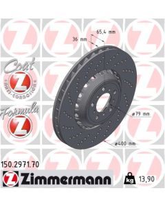 ZIMMERMANN 150297170 DISCO FRENO