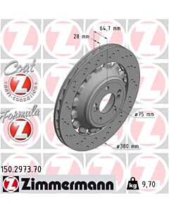 ZIMMERMANN 150297370 DISCO FRENO