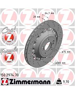 ZIMMERMANN 150297470 DISCO FRENO