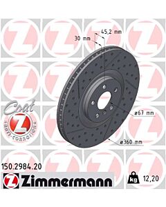 ZIMMERMANN 150298420 DISCO FRENO