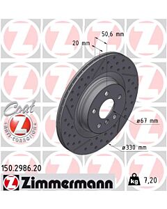 ZIMMERMANN 150298620 DISCO FRENO