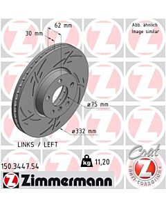 ZIMMERMANN 150344754 DISCO FRENO
