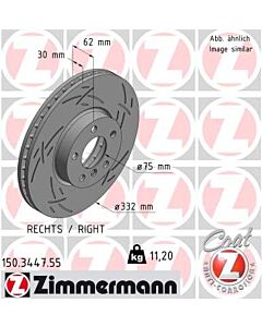ZIMMERMANN 150344755 DISCO FRENO