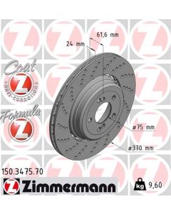 ZIMMERMANN 150347570 DISCO FRENO