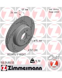 ZIMMERMANN 150348055 DISCO FRENO