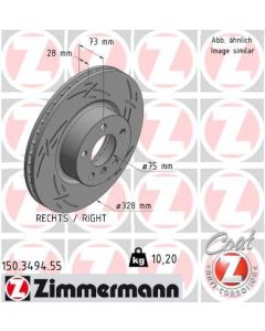ZIMMERMANN 150349455 DISCO FRENO