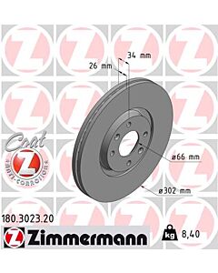 ZIMMERMANN 180302320 DISCO FRENO