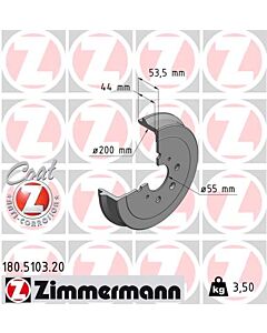 ZIMMERMANN 180510320 TAMBURO FRENO