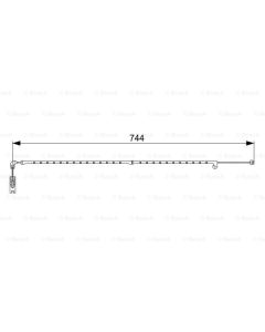 BOSCH 1987473021 CONTATTO SEGNALAZIONE, USURA PAST. FRENO/MAT. D'ATTRITO