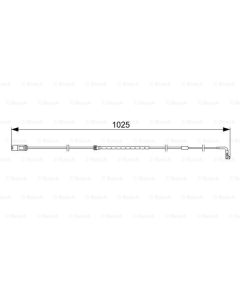 BOSCH 1987473026 CONTATTO SEGNALAZIONE, USURA PAST. FRENO/MAT. D'ATTRITO