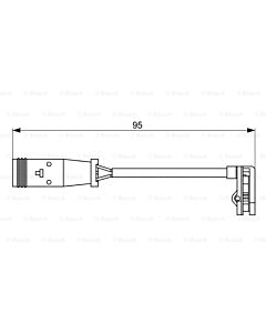 BOSCH 1987473036 CONTATTO SEGNALAZIONE, USURA PAST. FRENO/MAT. D'ATTRITO