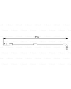 BOSCH 1987473039 CONTATTO SEGNALAZIONE, USURA PAST. FRENO/MAT. D'ATTRITO