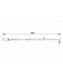 BOSCH 1987473046 CONTATTO SEGNALAZIONE, USURA PAST. FRENO/MAT. D'ATTRITO
