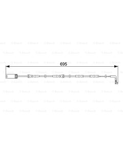 BOSCH 1987473050 CONTATTO SEGNALAZIONE, USURA PAST. FRENO/MAT. D'ATTRITO