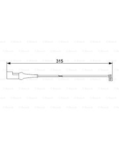 BOSCH 1987473572 CONTATTO SEGNALAZIONE, USURA PAST. FRENO/MAT. D'ATTRITO