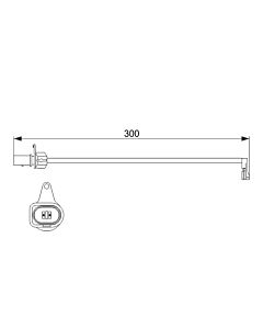 BOSCH 1987474505 CONTATTO SEGNALAZIONE, USURA PAST. FRENO/MAT. D'ATTRITO