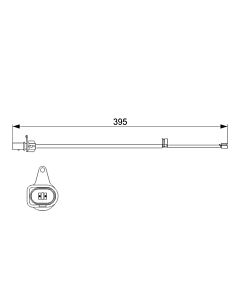 BOSCH 1987474509 CONTATTO SEGNALAZIONE, USURA PAST. FRENO/MAT. D'ATTRITO