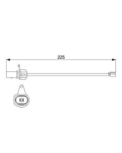 BOSCH 1987474511 CONTATTO SEGNALAZIONE, USURA PAST. FRENO/MAT. D'ATTRITO