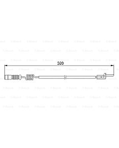 BOSCH 1987474964 CONTATTO SEGNALAZIONE, USURA PAST. FRENO/MAT. D'ATTRITO