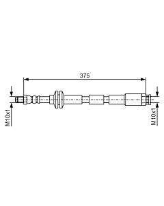 BOSCH 1987481B18 FLESSIBILE DEL FRENO