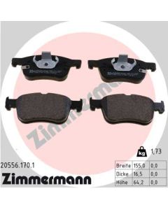 ZIMMERMANN 205561701 KIT PASTIGLIE FRENO, FRENO A DISCO