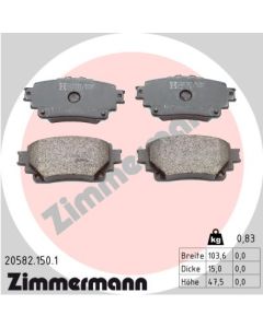 ZIMMERMANN 205821501 KIT PASTIGLIE FRENO, FRENO A DISCO