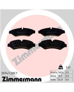ZIMMERMANN 207472001 KIT PASTIGLIE FRENO, FRENO A DISCO