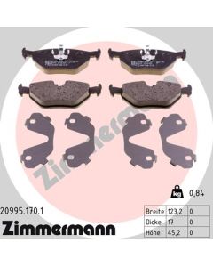 ZIMMERMANN 209951701 KIT PASTIGLIE FRENO, FRENO A DISCO