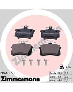 ZIMMERMANN 211441651 KIT PASTIGLIE FRENO, FRENO A DISCO