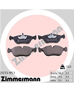 ZIMMERMANN 212731951 KIT PASTIGLIE FRENO, FRENO A DISCO
