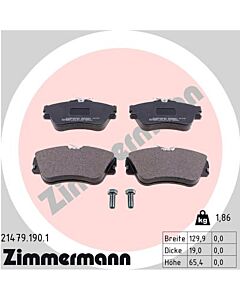 ZIMMERMANN 214791901 KIT PASTIGLIE FRENO, FRENO A DISCO