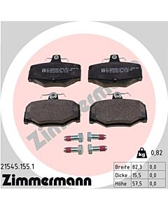 ZIMMERMANN 215451551 KIT PASTIGLIE FRENO, FRENO A DISCO