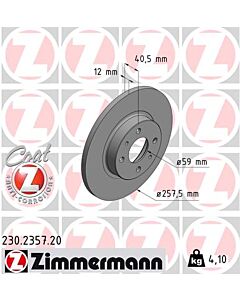 ZIMMERMANN 230235720 DISCO FRENO