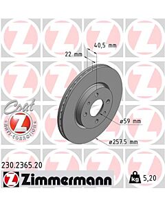 ZIMMERMANN 230236520 DISCO FRENO